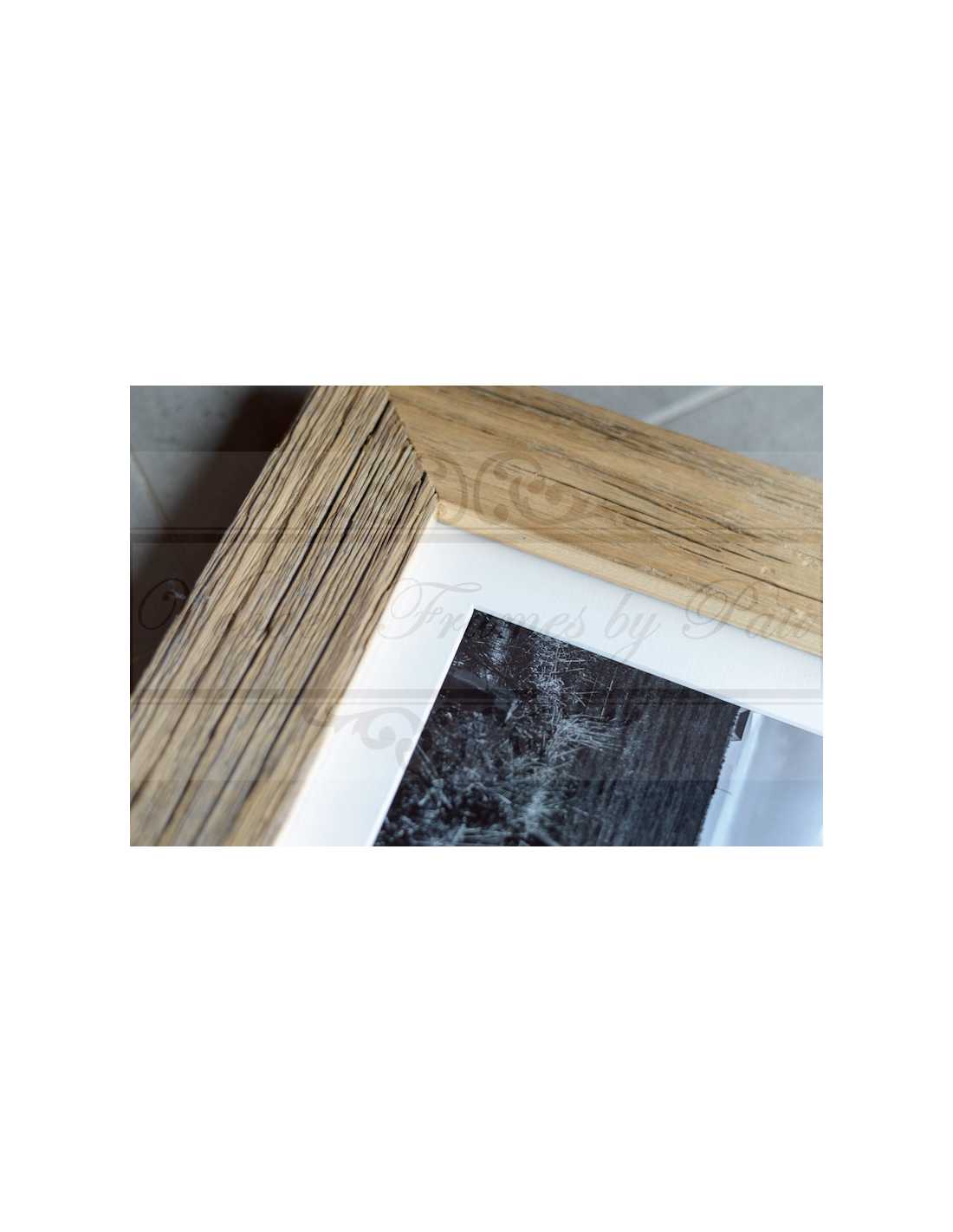 Cadre photo carré 40x40 cm noir bois carbonisé Cadre pour photo 40x40 cm  Largeur de baguette 3-4 cm Verre Verre simple 2mm