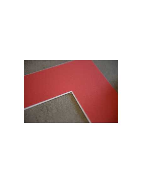 Passepartout rouge pour photo 7x10 cm et cadre 13x18 cm cm
