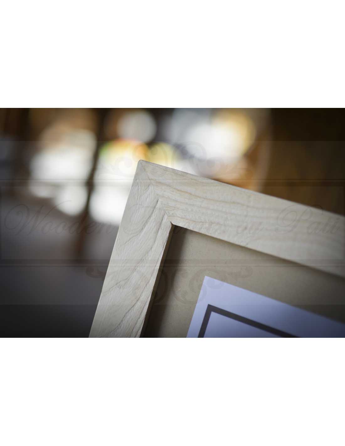 Cadre photo en bois de frêne 40x50, 40x60, 50x50, 60x60, 50x70